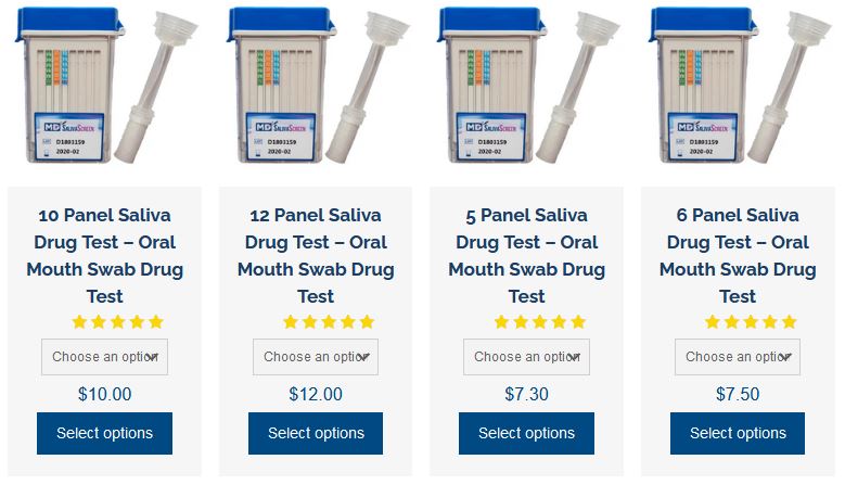 Saliva drug test kits