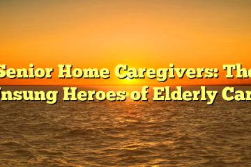 Senior Home Caregivers: The Unsung Heroes of Elderly Care